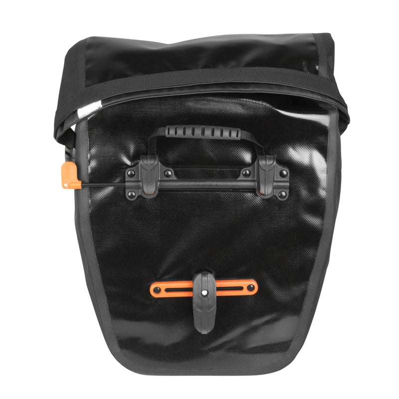 Ibera Panniers Bike Bags 30L (Pair) - Waterproof & with Quick Release/Clip-On System - Bike Saddle Bags For Rear Rack with Rain Cover & 19.8 lbs Capacity - Saddle Bag Bicycle Fits Most Racks (Black) - Image 4